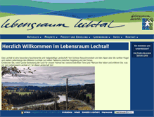 Tablet Screenshot of lebensraumlechtal.de